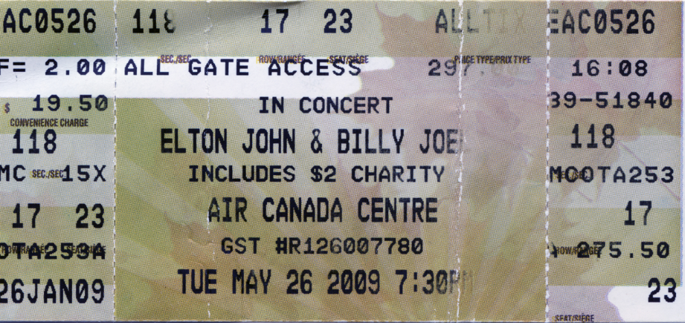 Billy Joel Concert 2009, Toronto - $275.50